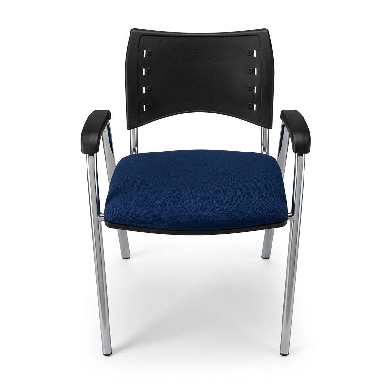 Silla con brazo PP y tapizada