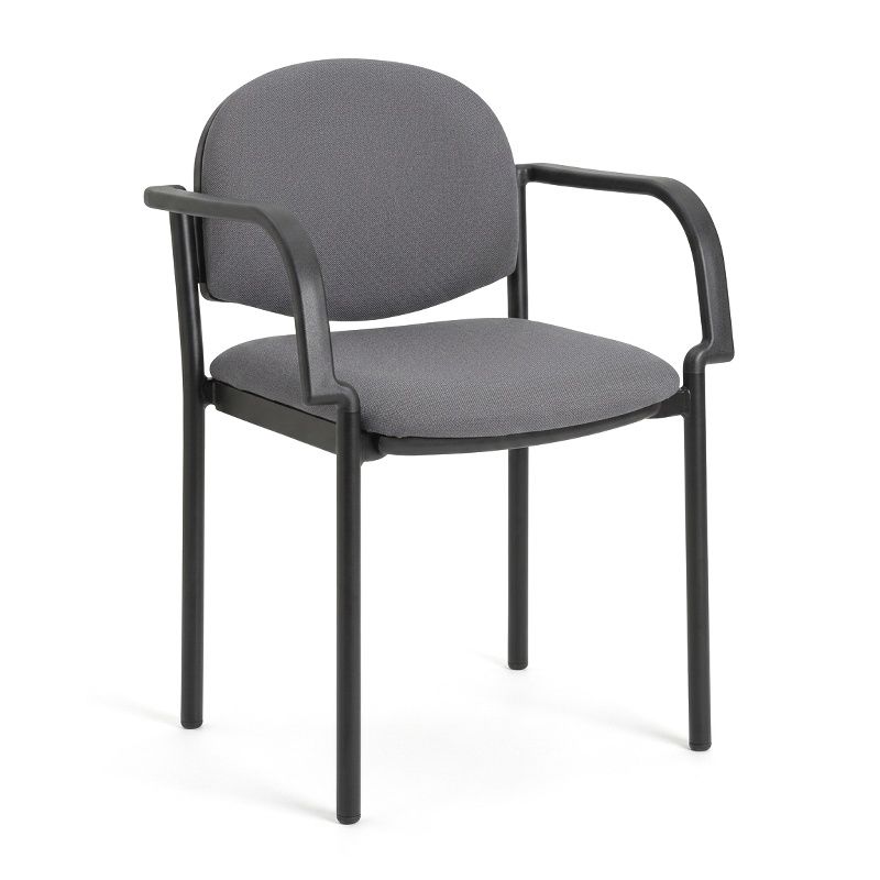 Silla tapizada brazo curvo
